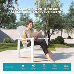 THOEOE Stackable Adirondack Chair Set of 4, Fire Pit Chairs Set of 4 | - Image 7