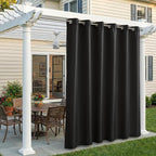 Set of 2 Outdoor Curtains for Patio Waterproof, Breathable Grommet Panels for by Sunshelf