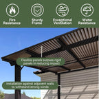 Aoxun 42’x10’ Gazebo with Aluminum Frame & Polycarbonate Panel, Outdoor Patio - Image 7