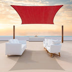 Colourtree TAPR0810 Custom Size 8' x 15' Red Sun Shade Sail UPF50 Canopy UV by ColourTree
