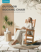 Oversized Outdoor Rocking Chairs Set of 4, 380lbs Heavy-Duty Large Patio Rocker - Image 8