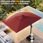 9x12 FT Patio Cantilever Umbrella, Rectangular Heavy Duty Offset Umbrella - Image 5