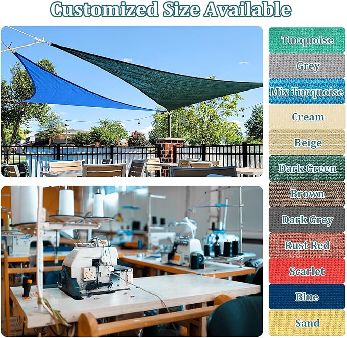 Shade&Beyond Custom Sun Shade Sail 6'x16'RectangleSun Sail Shades Patio UV - Image 2