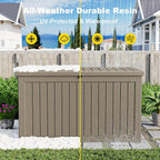 Deck Box - 280 Gallon Large Outdoor Storage box, Waterproof Patio Furniture and - Image 6