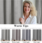 H.VERSAILTEX Linen Blackout Curtains 72 Inches Long 100% Blackout Thermal - Image 5