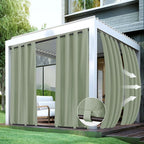 Windproof Outdoor Curtains for Patio Waterproof 4 Pcs 54x84 In Sage Green | by HolidayIdeas