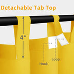 Easy-Going Outdoor Patio Curtains 2 Panels, 110x120 inch, Porch and Pergola - Image 2