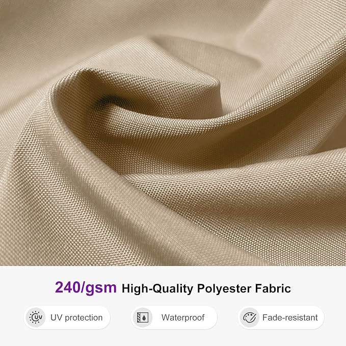 PURPLE LEAF Patio Umbrella 11ft Double Top Wood-Grain Finish, 240GSM - Image 6