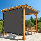 Amagenix 90% Pergola Shade Cover 10'X 19' Dark Gray Sun Shade Cloth by Amagenix