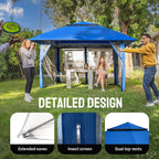 CROWN SHADES 13x13 Pop Up Gazebo, Outdoor Canopy Tent, Outdoor Gazebo - Image 3
