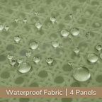 Outdoor Sheer Curtains for Patio Waterproof, 4 Panels Rod Pocket Indoor/Outdoor - Image 5