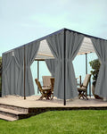 Grommet Outdoor Curtains for Patio Waterproof 8 Pcs 54x108 In Grey | by HolidayIdeas