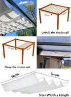Retractable Wave Sun Shade Sail Waterproof 11' x 13' Sun Shade - Image 5