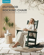 Oversized Outdoor Rocking Chairs Set of 3, 380lbs Heavy-Duty Large Patio Rocker - Image 7