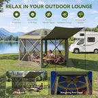 Aoxun 12x12ft Pop Up Canopy Tent, Screen Tent - Image 2