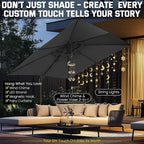 Hoteel Outdoor Patio Umbrella - 10ft Cantilever Umbrella - Image 6