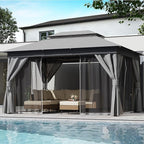 10'x12' Outdoor Gazebo, Heavy Duty Metal Frame Patio Canopy - Image 6