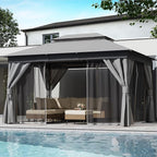 10'x13' Outdoor Gazebo, Heavy Duty Metal Frame Patio Canopy - Image 3