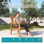 THOEOE Stackable Adirondack Chair Set of 4, All-Weather HDPE Fire Pit Chair | - Image 7
