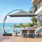 Grand patio 10x10 FT Sunbrella Cantilever Square Umbrella, Charcoal | Large by GrandPatio