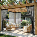 MIULEE Black Outdoor Curtain for Patio Waterproof 4 Panels 54 x 84 Inch | by MIULEE
