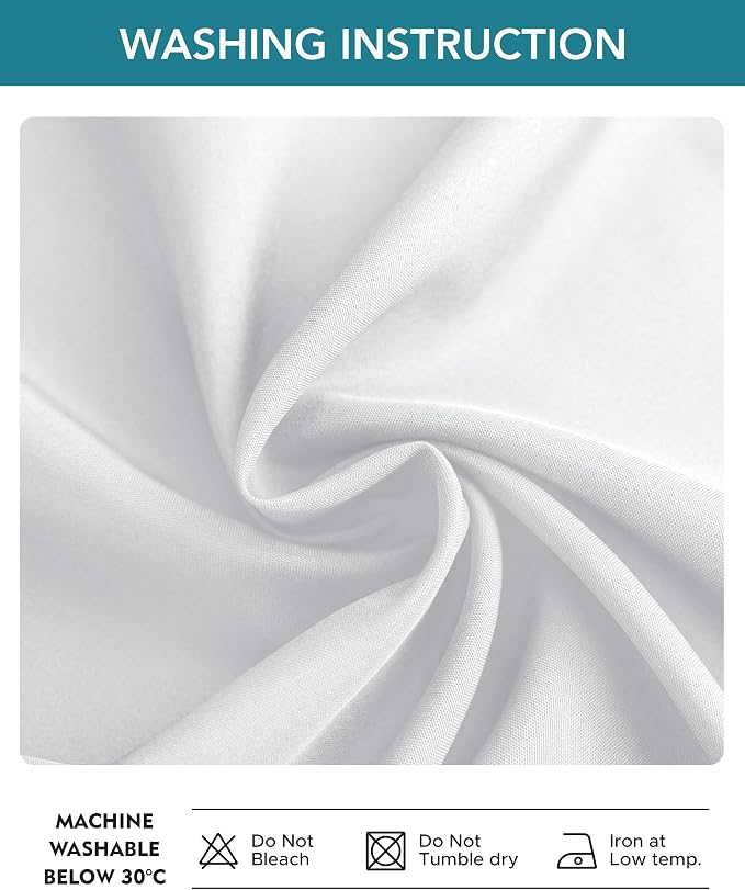 Windproof Outdoor Curtains for Patio Waterproof 4 Pcs 54x84 In White | Grommet - Image 7