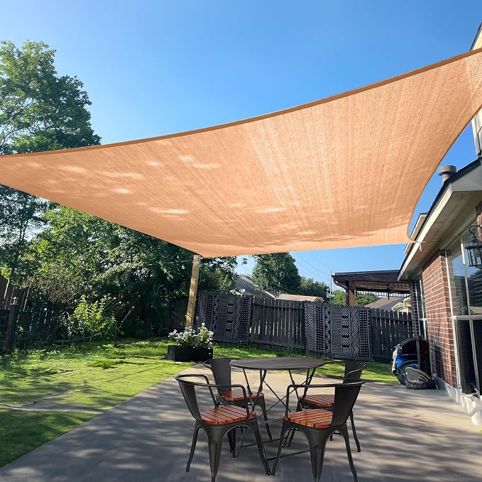 Sun Shade Sail 11'x13' Peach Fuzz Rectangle Custom Size | 95% UV Block by SUNLAX
