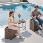 Devoko 30 Gallon Resin Deck Box 2 Pack Outdoor Indoor Waterproof Storage Box - Image 5