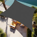 Shade&Beyond Rectangle Sun Shade Sail 16'X20' Permeable Canopy Dark Grey by ShadeBeyond