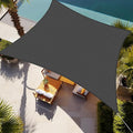 Shade&Beyond Rectangle Sun Shade Sail 10'X10' Permeable Canopy Dark Grey by ShadeBeyond
