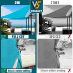 LOVE STORY Custom Size 7' x 14' x 15.7' Sun Shade Sail, Turquoise Blue | HDPE - Image 7