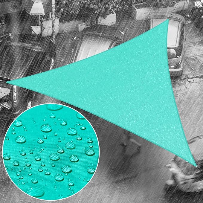 Royal Shade 15' x 22' x 26.6' Turquoise Triangle Waterproof Sun Shade Sail by RoyalShade