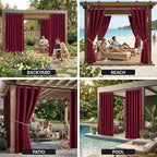 Outdoor Patio Curtain Waterproof Darkening Thermal Insulated Indoor Curtains - Image 9