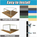 Amagenix 90% Pergola Shade Cover 6' X 7' Sun Shade Cloth - Image 3