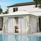 12'x12' Outdoor Gazebo, Metal Frame Heavy Duty Patio Canopy Tent Shelter - Image 3