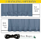 NICETOWN Patio Curtains Outdoor Waterproof W100 x L95 in Stone Blue | Windproof - Image 2
