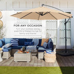 Best Choice Products 10ft Offset Cantilever Hanging Market Patio Umbrella - Image 3