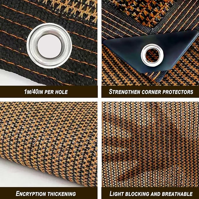 Shade Cloth for Garden, 80% Shade Cloth for Plants, Mesh Tarp, Patio Covers for - Image 4