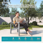 THOEOE Stackable Adirondack Chair Set of 6, Fire Pit Chairs, Space Saving - Image 7