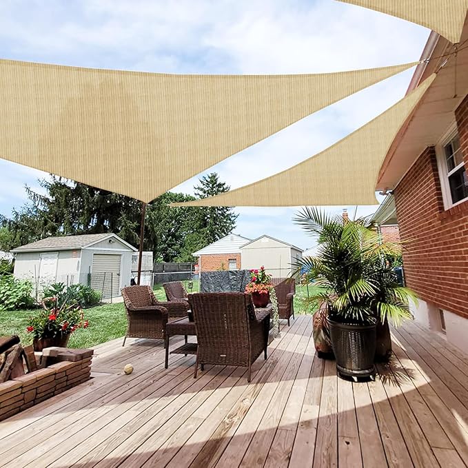 Patio Paradise 12' x 12' x 12' Sun Shade Sail Triangle Canopy Shade Cloth by Patio