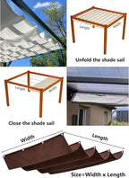 Outdoor Retractable Pergola Canopy 5' x 18' Waterproof Shade Cover - Image 5
