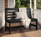 SERWALL Armless Outdoor Bench, All Weather HDPE Porch Bench, 1 Pack, Suitable - Image 2
