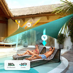 Quictent Sun Shade Sail for Patio w/Hardware Kit 185GSM 20x20ft Green | Square - Image 3