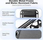 Nazhura Set of 2 Relaxing Recliners Patio Chairs Adjustable Steel Mesh Zero - Image 5