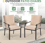 LVUYOYO Outdoor Patio Dining Chairs Set of 4, Metal Stackable Chairs Set - Image 7