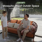 Aoxun 10x10FT Outdoor Gazebo w/Light, Dark Gray | UPF50+ Protection 50×50mm - Image 2