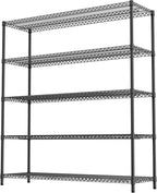 M MZG 3500LBS 59" W 5 Tiers Storage Shelves, Metal Shelving Wire Metal Shelving - Image 7