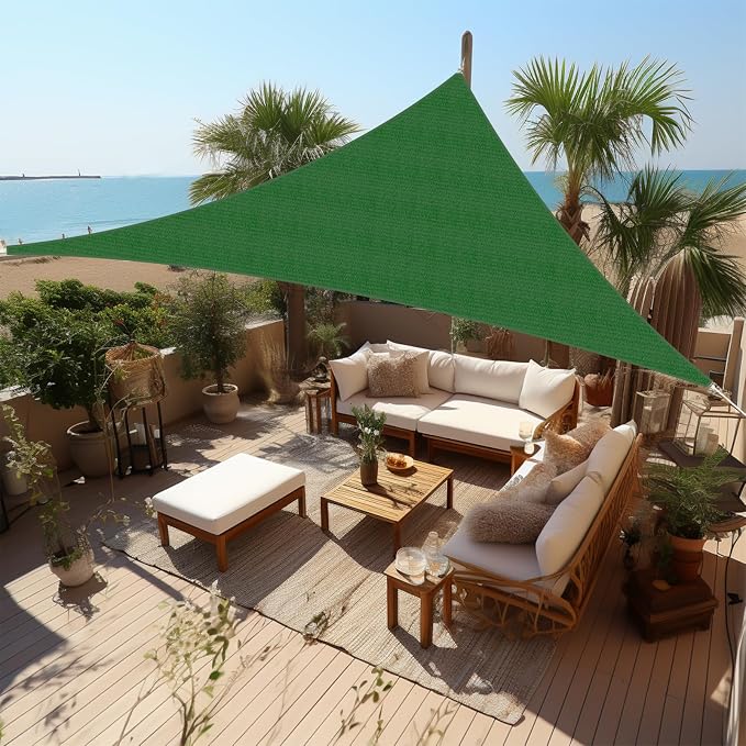 Shade&Beyond Custom Sun Shade Sail 4'x4'x4' Triangle Sun Sail Shades Patio UV by ShadeBeyond
