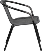 Flash Furniture Lila Modern Rattan Indoor/Outdoor Stackable Dining Chairs - Image 8