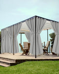 Grommet Outdoor Curtains for Patio Waterproof 8 Pcs 54x84 In Silver Grey | by HolidayIdeas